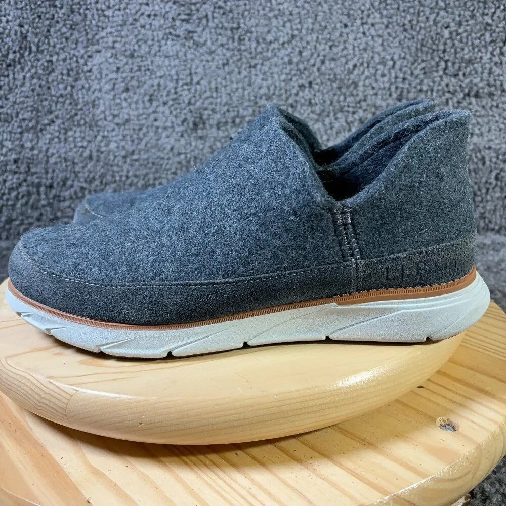 LL Bean Downeast Slip Ons Casual Shoe Mens Size 9 Gray Wool